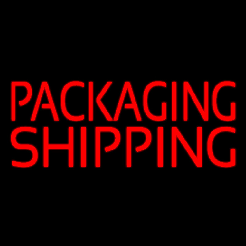 Red Packaging Shipping Block Neontábla