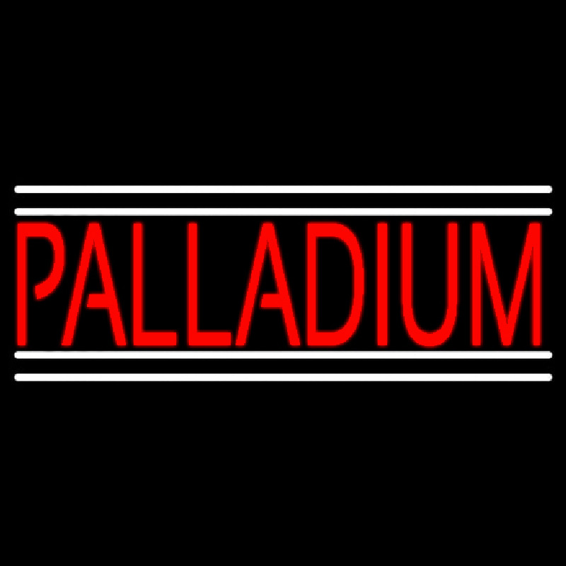 Red Palladium White Line Neontábla