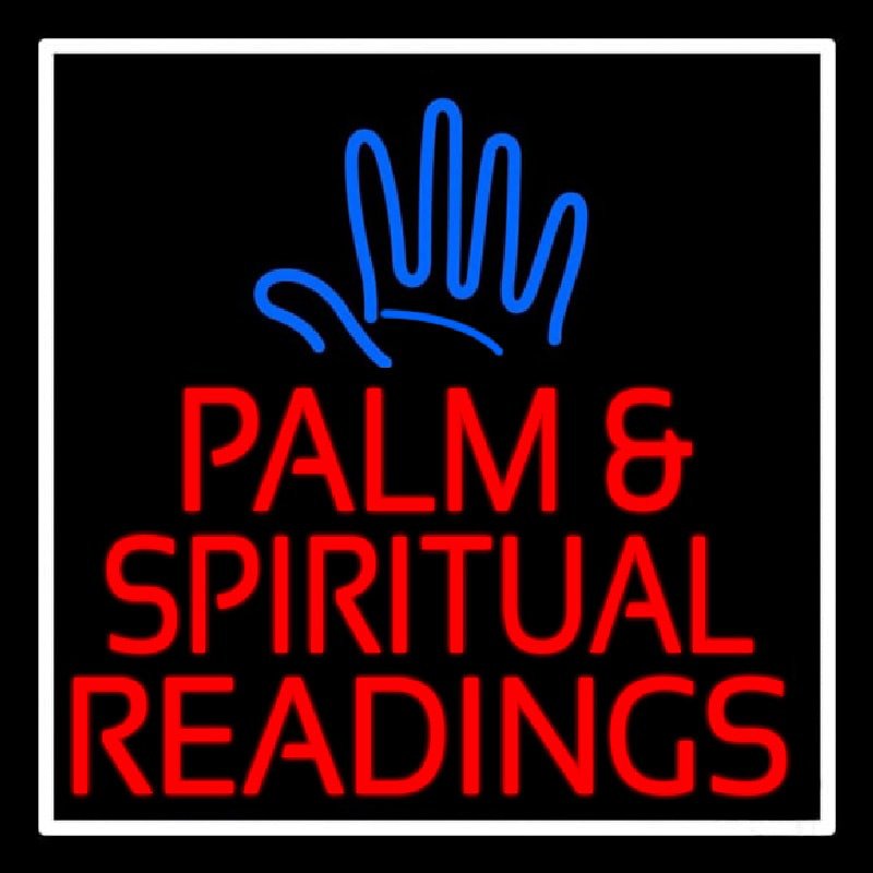 Red Palm And Spiritual Readings Neontábla