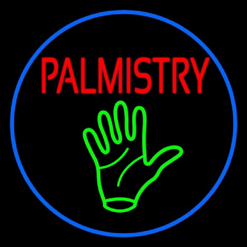 Red Palmistry Neontábla