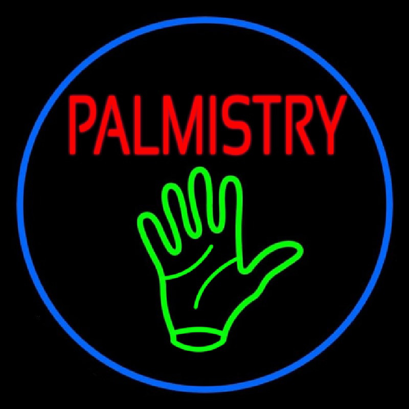 Red Palmistry Neontábla