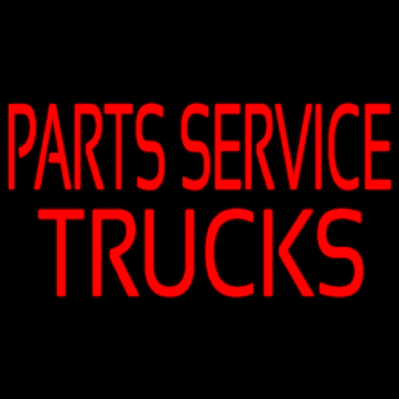 Red Parts Service Trucks Neontábla