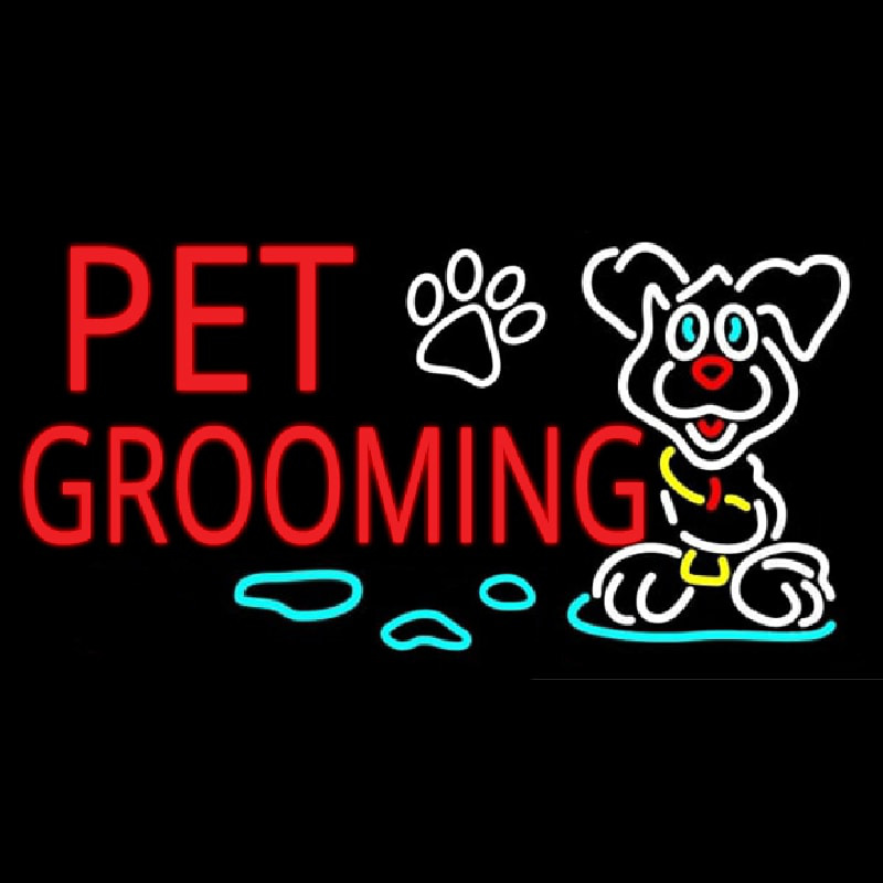Red Pet Grooming Neontábla