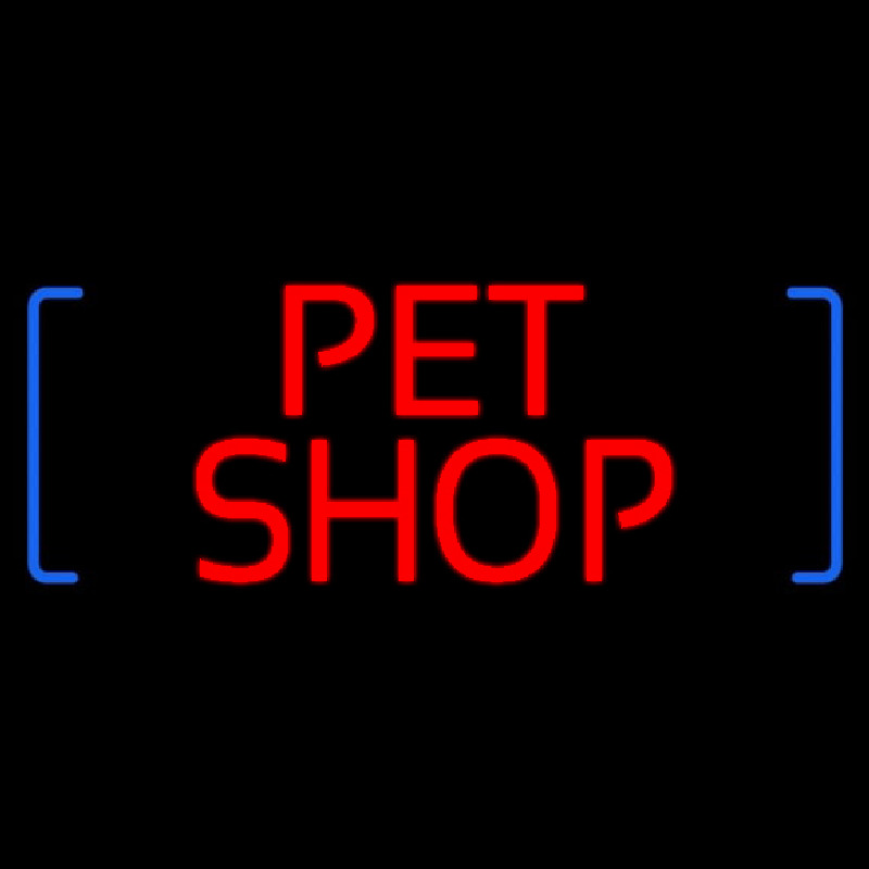 Red Pet Shop Block Neontábla