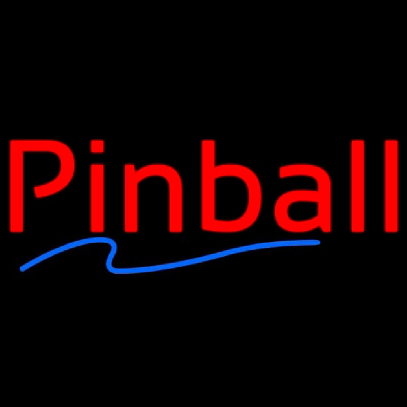 Red Pinball Blue Line Neontábla