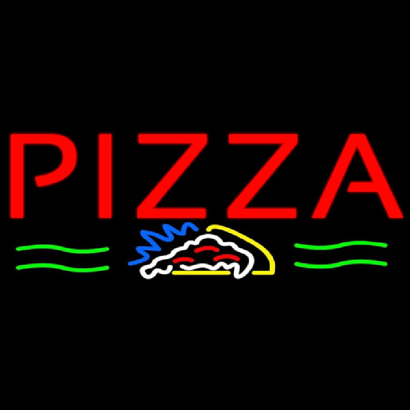 Red Pizza Logo Neontábla