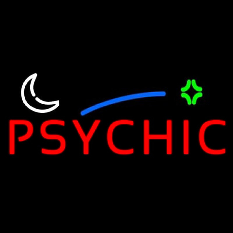 Red Psychic Block Logo Neontábla