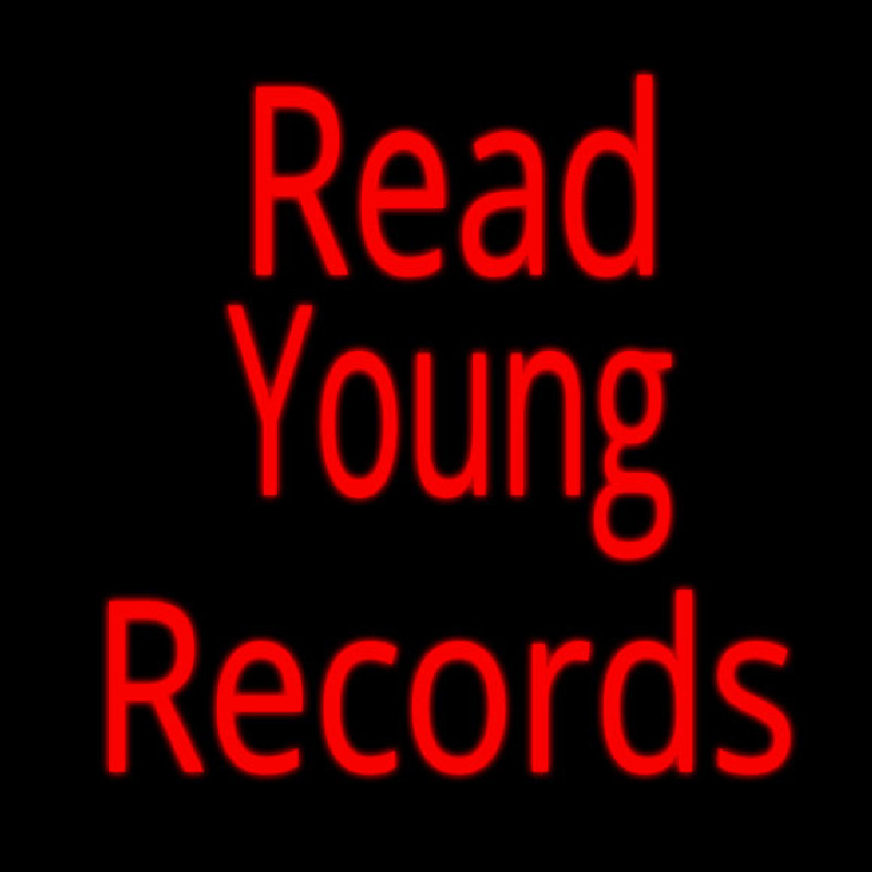 Red Read Young Records Neontábla