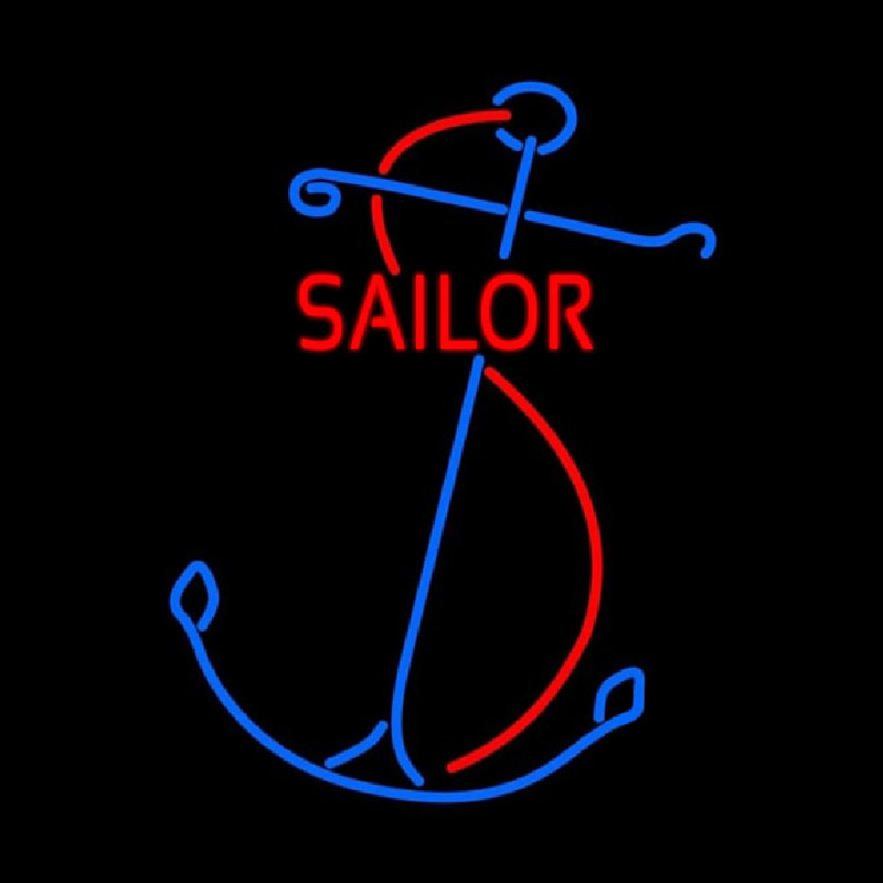 Red Sailor Logo Neontábla