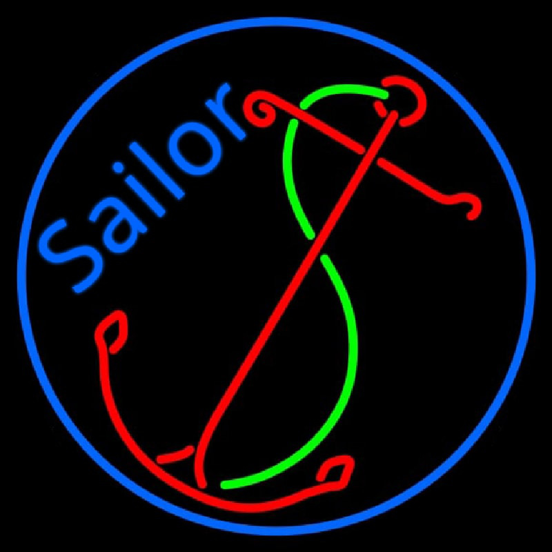 Red Sailor Logo Neontábla