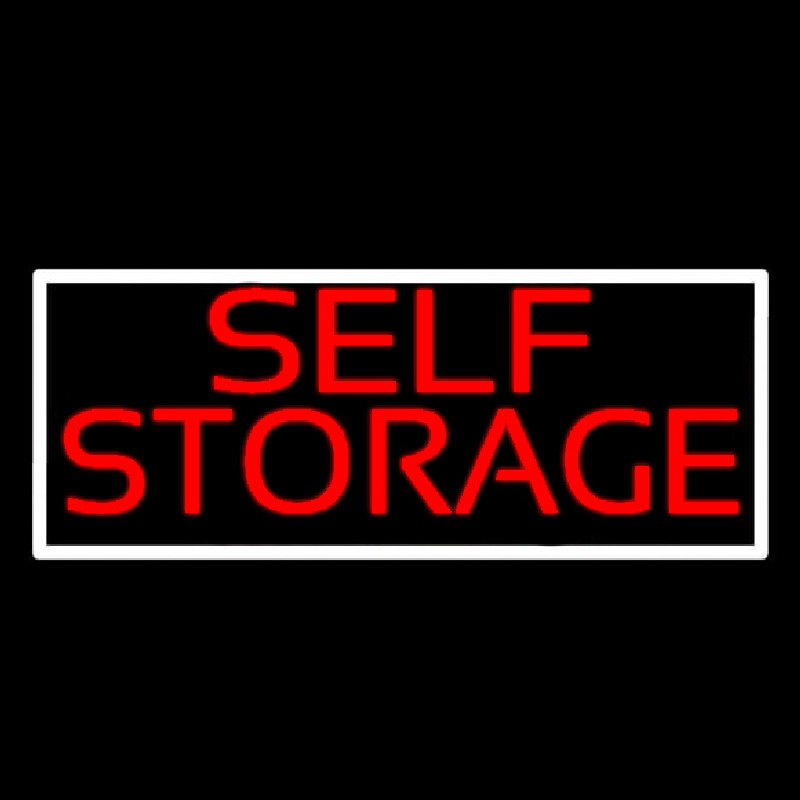 Red Self Storage White Border 1 Neontábla