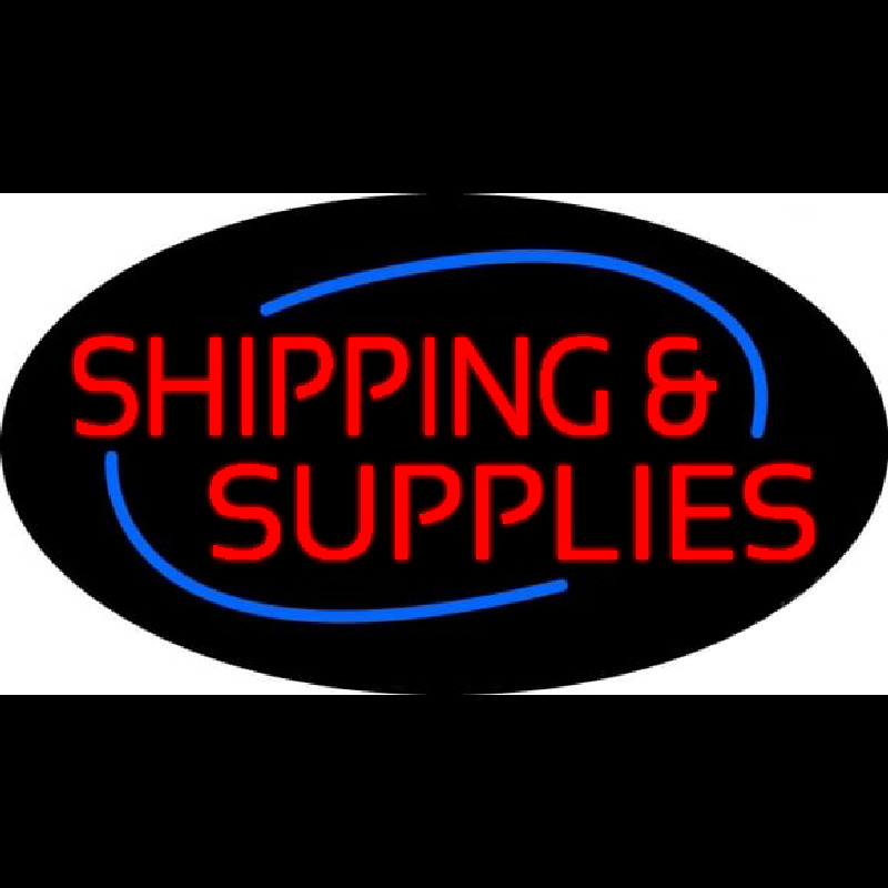 Red Shipping Supplies Deco Style Neontábla