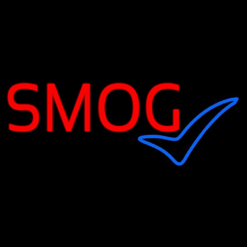 Red Smog Blue Check Logo 1 Neontábla