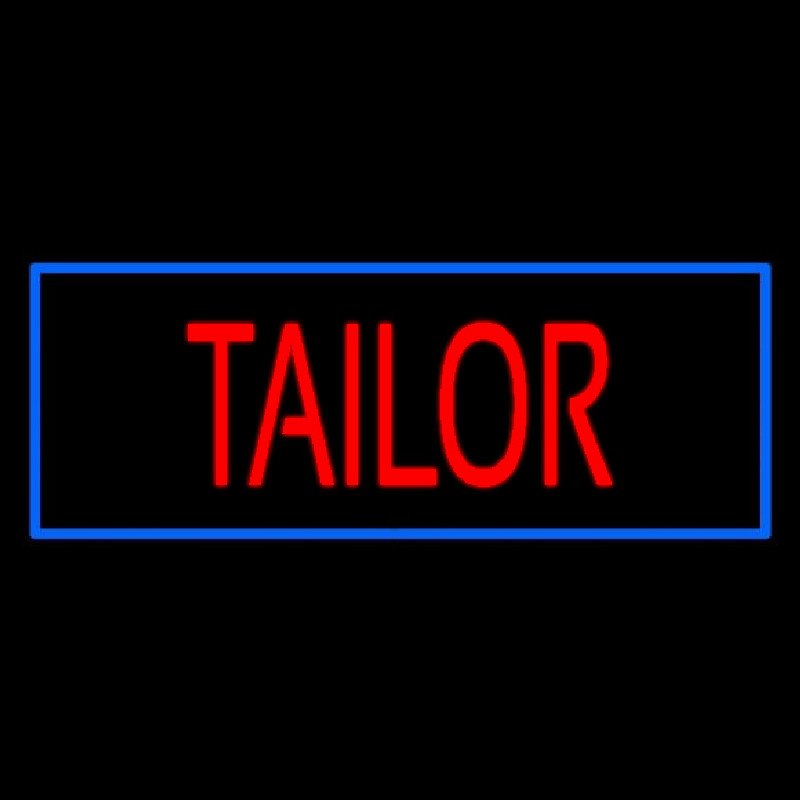 Red Tailor With Blue Border Neontábla