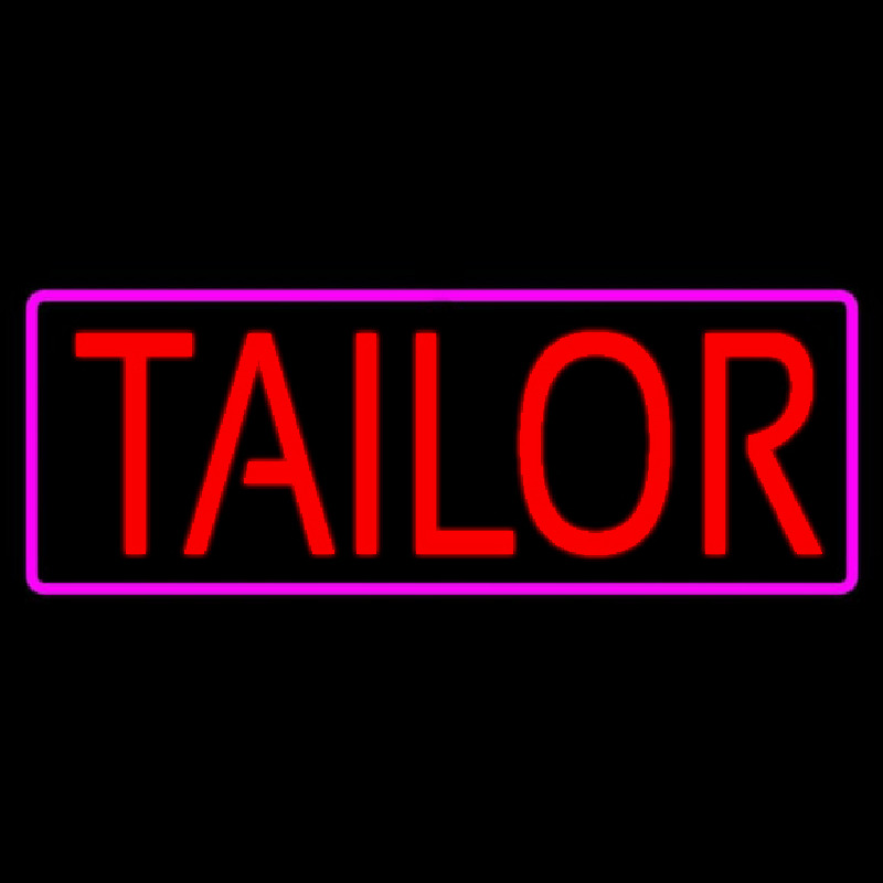 Red Tailor With Pink Border Neontábla