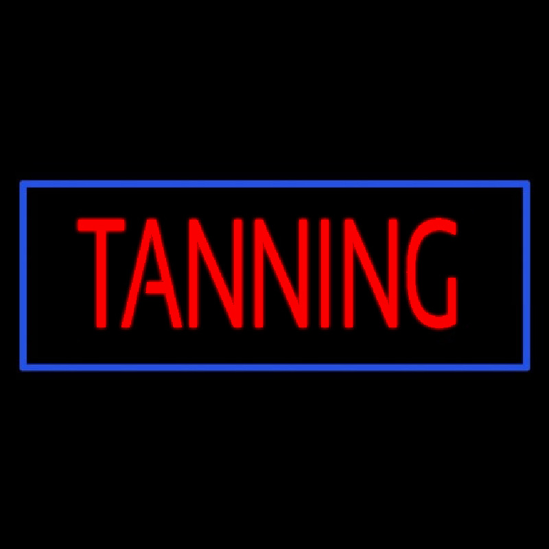 Red Tanning With Blue Border Neontábla