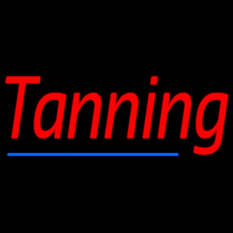 Red Tanning With Blue Line Neontábla