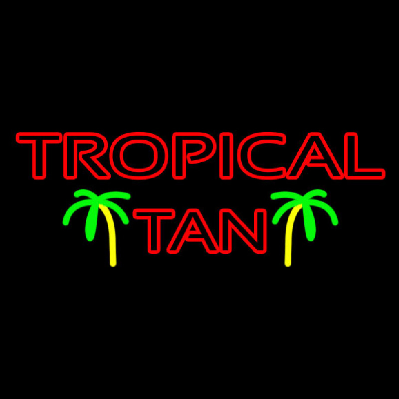 Red Tropical Tan Neontábla