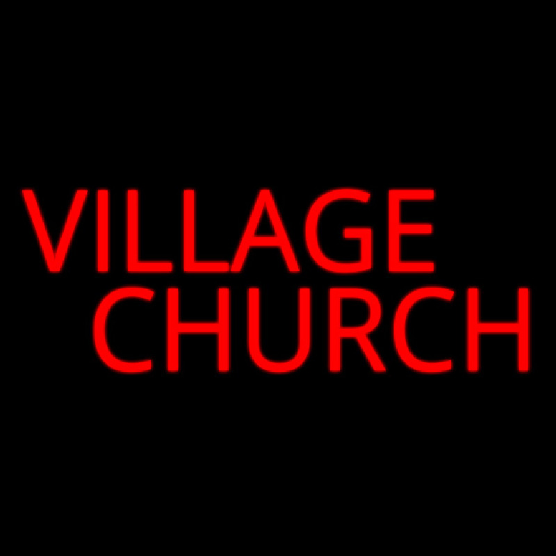 Red Village Church Neontábla