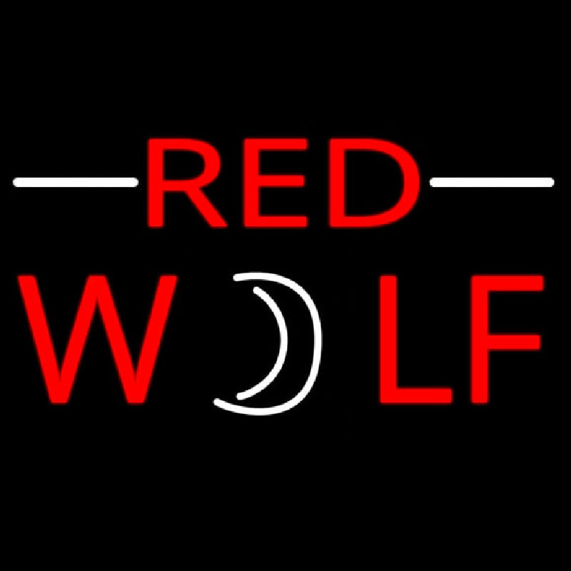 Red Wolf Beer Sign Neontábla