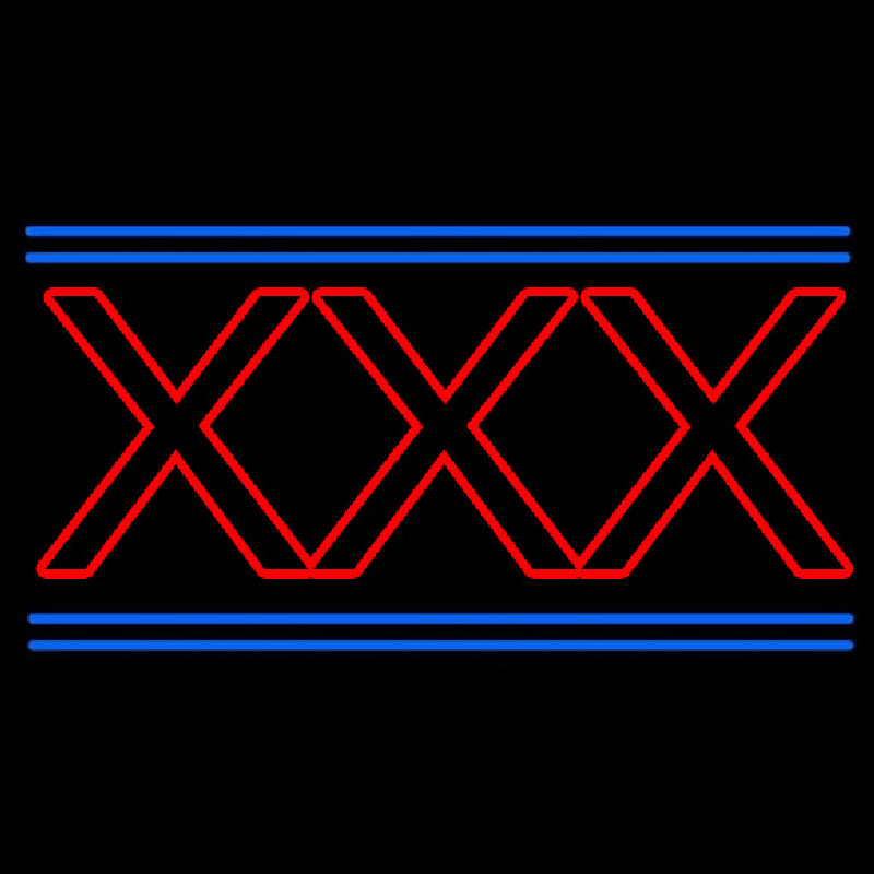 Red X   Blue Lines Neontábla