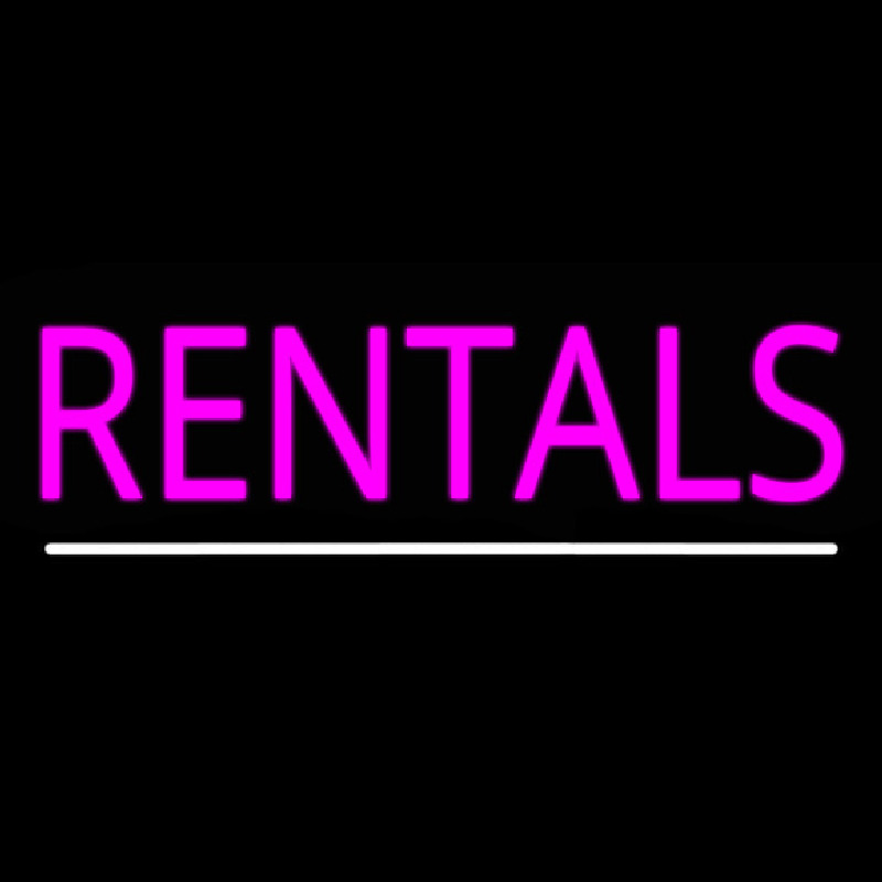 Rentals White Line Neontábla