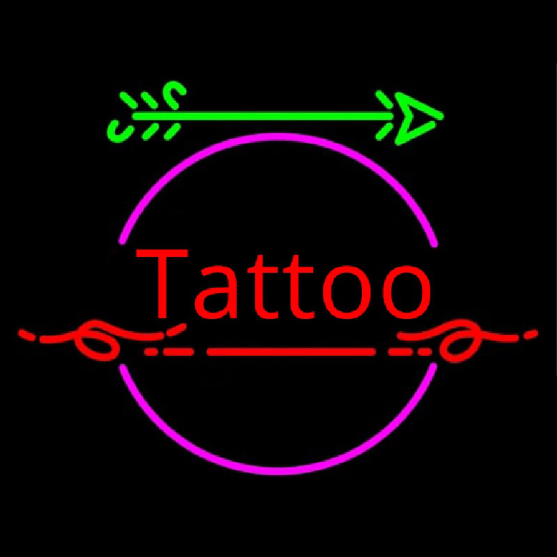 Retro Tattoo Arrow Neontábla
