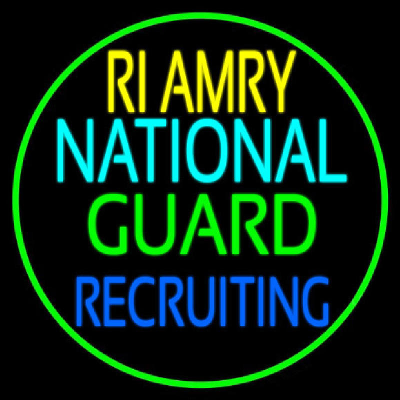 Ri Army National Guard Recruiting Neontábla