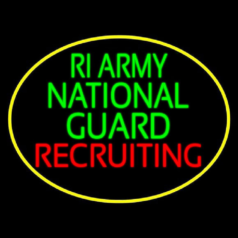 Ri Army National Guard Recruiting Neontábla