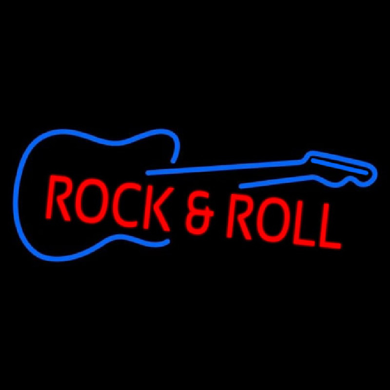 Rock N Roll Guitar Neontábla