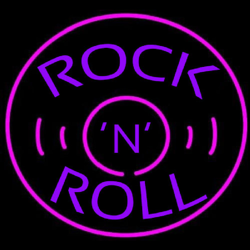 Rock and Roll Record Neontábla