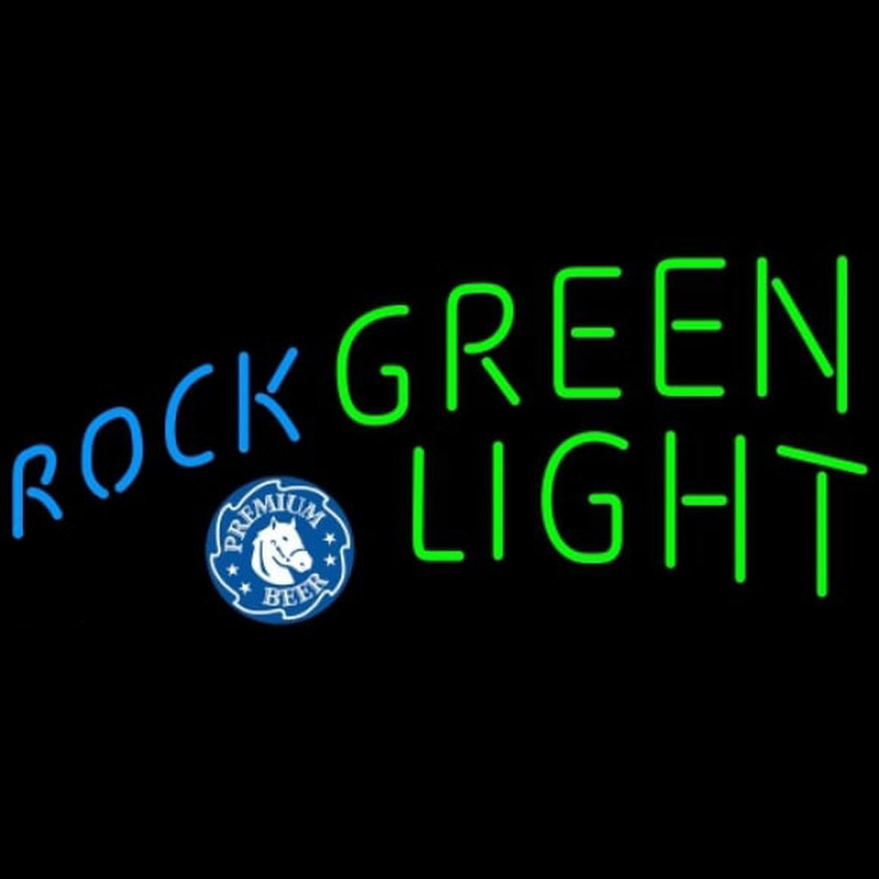 Rolling Rock Bule Green Light Beer Sign Neontábla