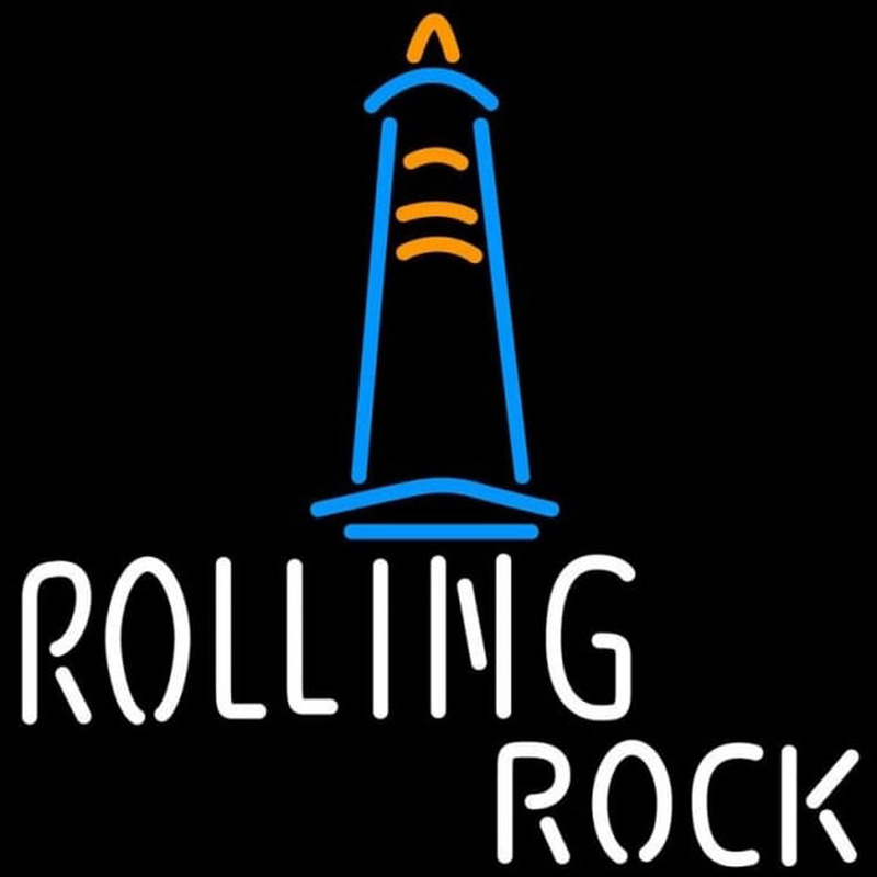 Rolling Rock Lighthouse Beer Sign Neontábla