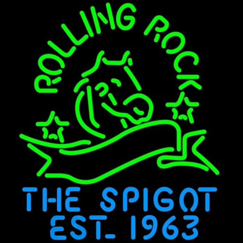 Rolling Rock The Spigot Beer Neontábla