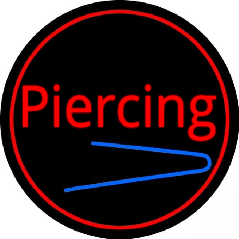 Round Piercing Neontábla