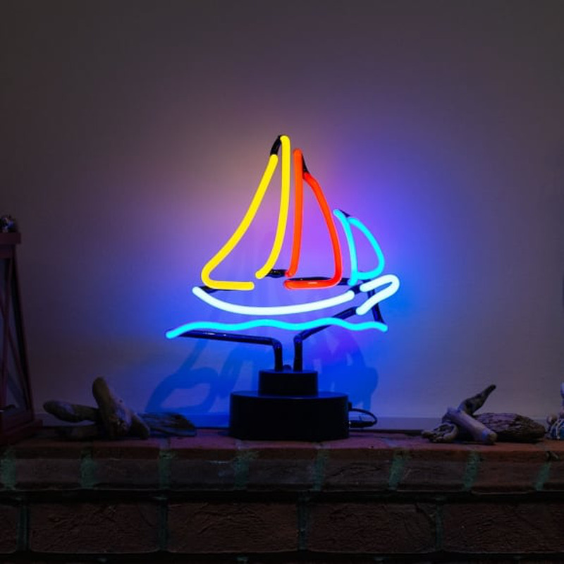 Sailling Boat Desktop Neontábla