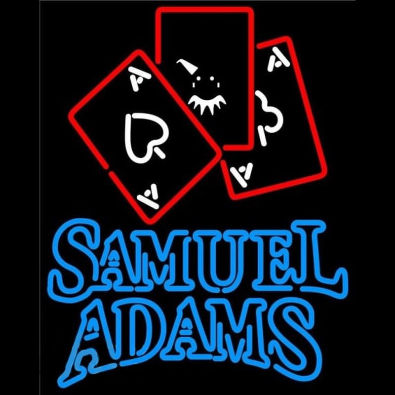 Samuel Adams Ace And Poker Beer Sign Neontábla