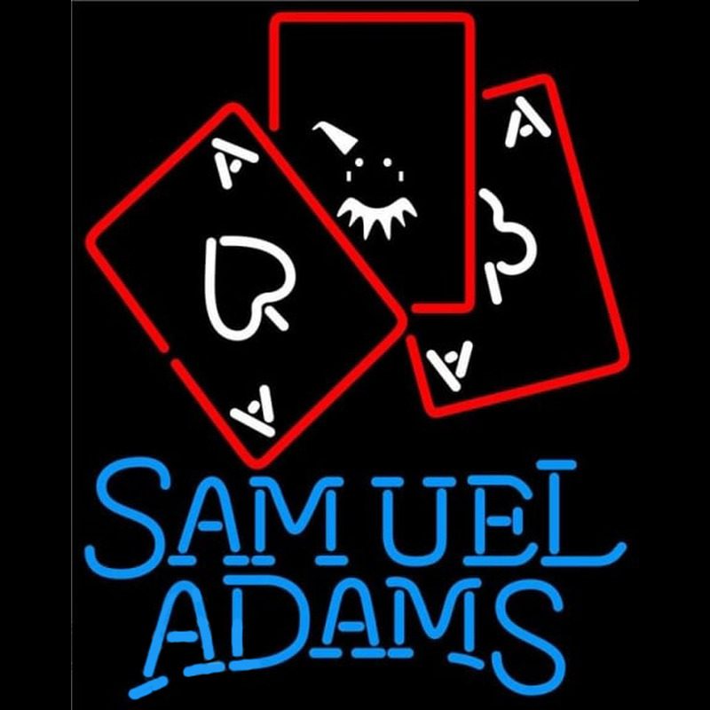 Samuel Adams Ace And Poker Beer Sign Neontábla