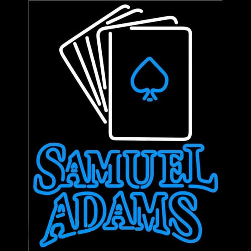 Samuel Adams Cards Beer Sign Neontábla