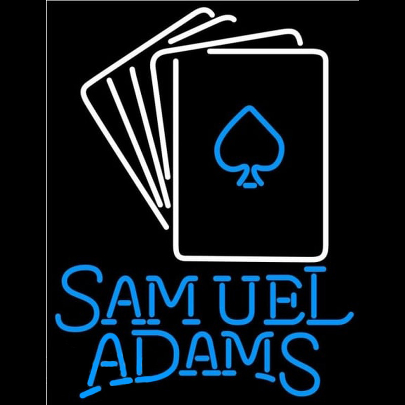 Samuel Adams Cards Beer Sign Neontábla