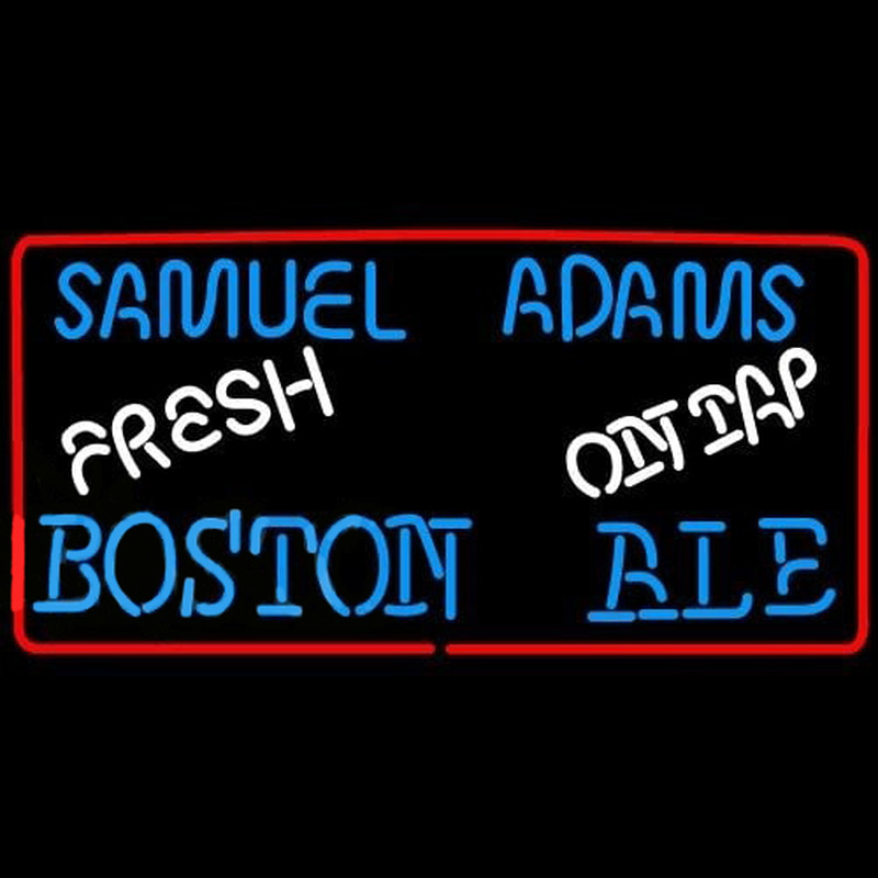 Samuel Adams Fresh Boston Ale On Tap Beer Sign Neontábla