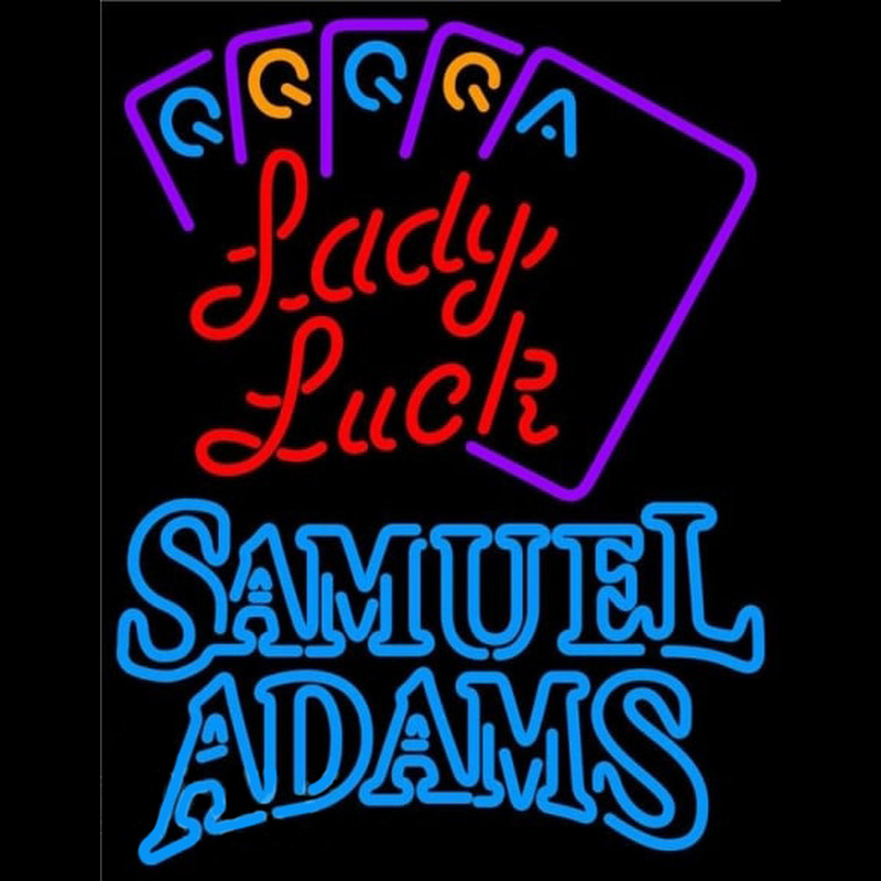 Samuel Adams Lady Luck Series Beer Sign Neontábla