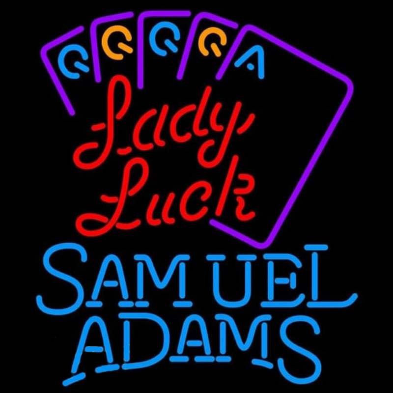 Samuel Adams Lady Luck Series Beer Sign Neontábla