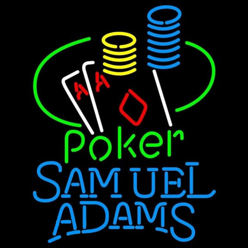 Samuel Adams Poker Ace Coin Table Beer Sign Neontábla