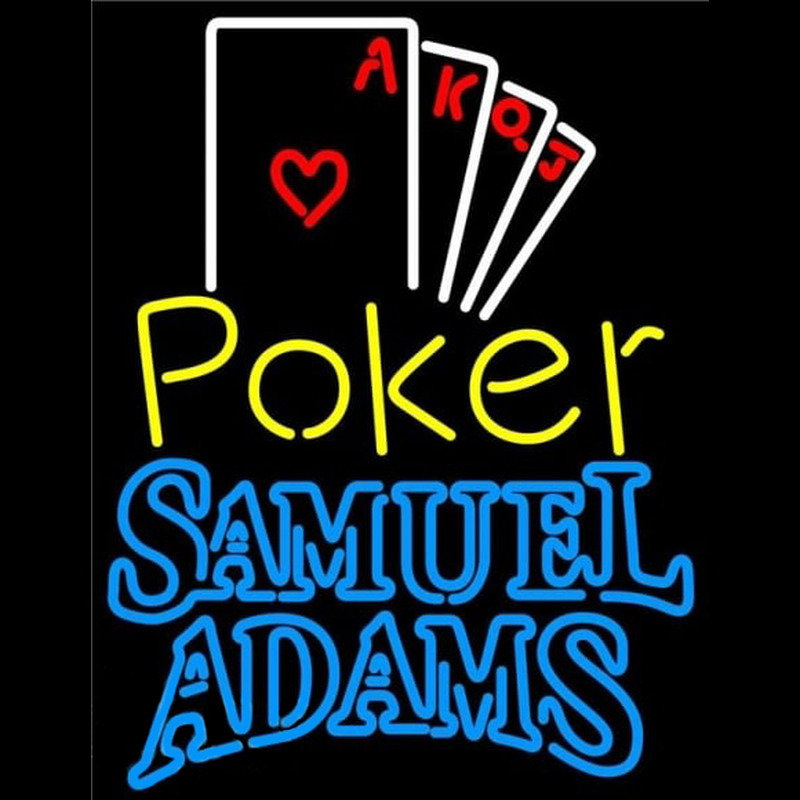 Samuel Adams Poker Ace Series Beer Sign Neontábla