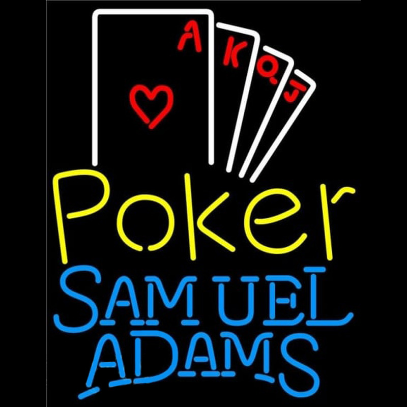 Samuel Adams Poker Ace Series Beer Sign Neontábla