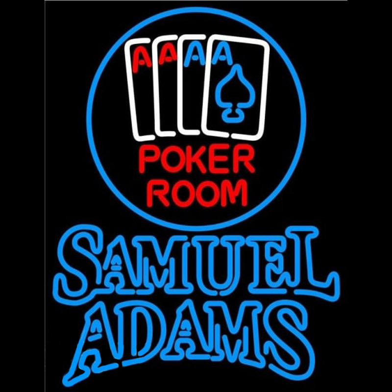 Samuel Adams Poker Room Beer Sign Neontábla