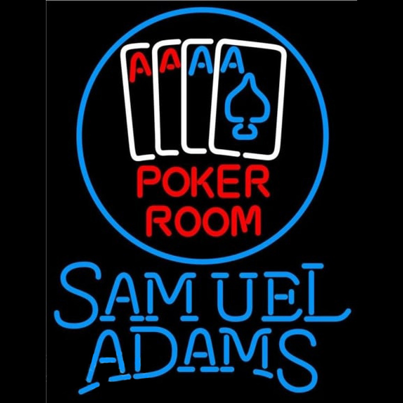 Samuel Adams Poker Room Beer Sign Neontábla