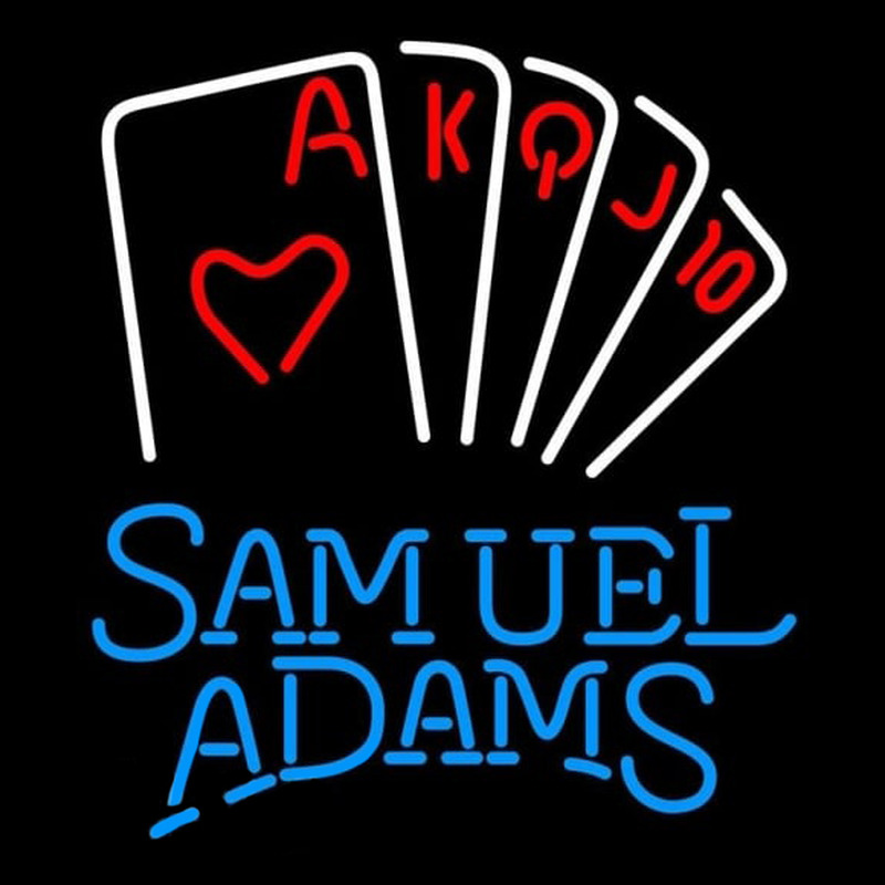 Samuel Adams Poker Series Beer Sign Neontábla