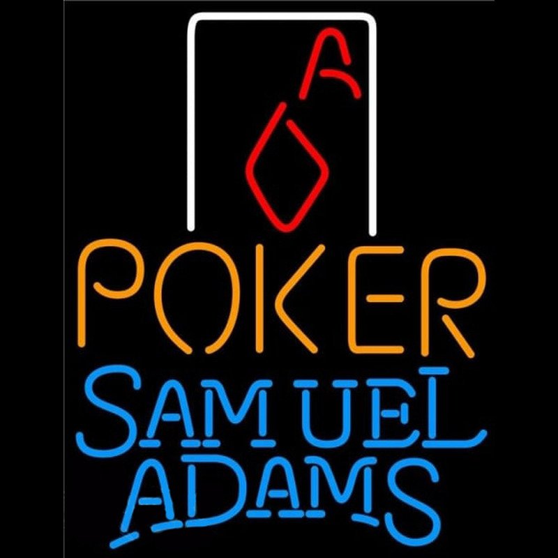 Samuel Adams Poker Squver Ace Beer Sign Neontábla